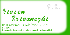 vivien krivanszki business card